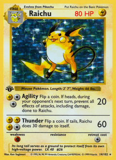Raichu Base card