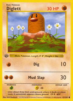 Diglett Base card