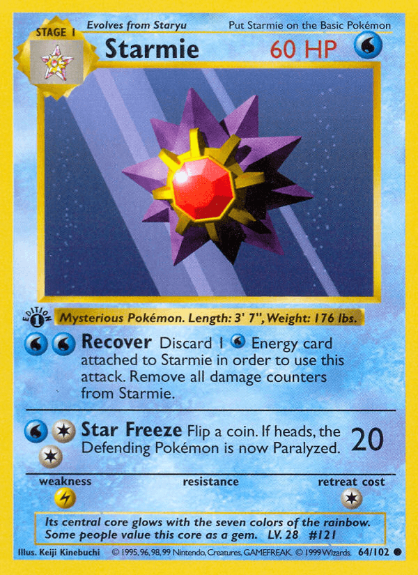 Starmie Base card