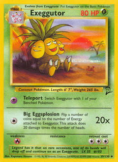 Exeggutor Base Set 2 card