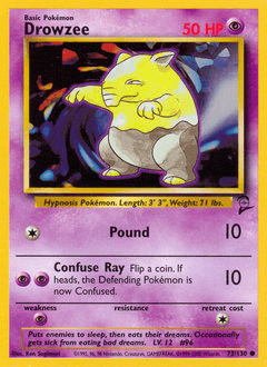 Drowzee Base Set 2 card