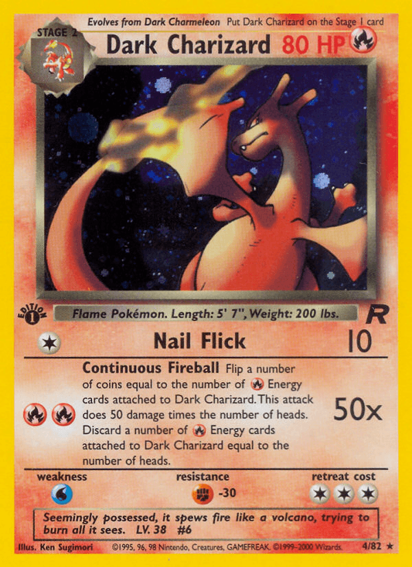 Dark Charizard Team Rocket card