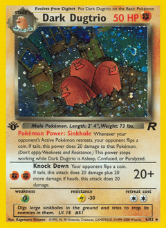 Dark Dugtrio Team Rocket card