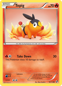 Tepig Black & White card