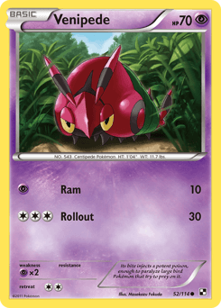 Venipede Black & White card