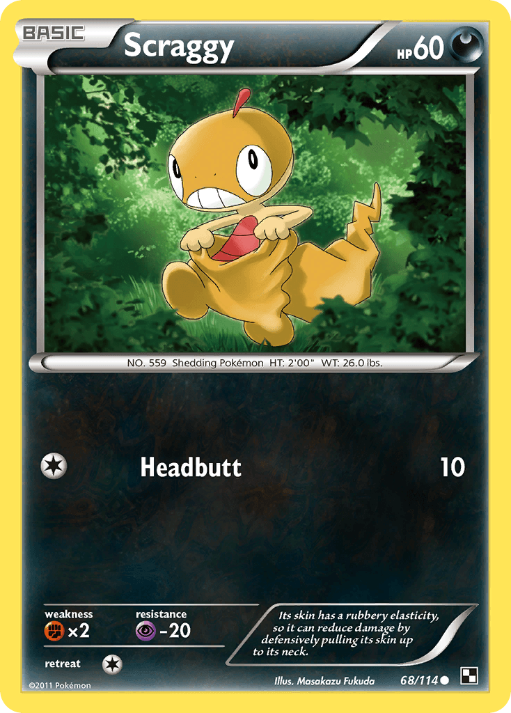 Scraggy Black & White card