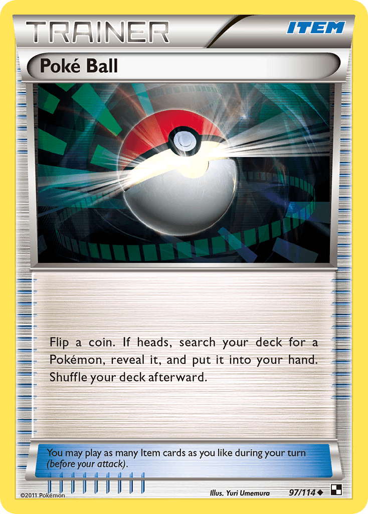 Poké Ball Black & White card