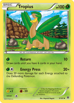 Tropius Plasma Blast card