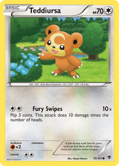 Teddiursa Plasma Blast card