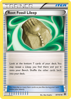 Root Fossil Lileep Plasma Blast card