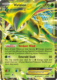 Virizion-EX Plasma Blast card