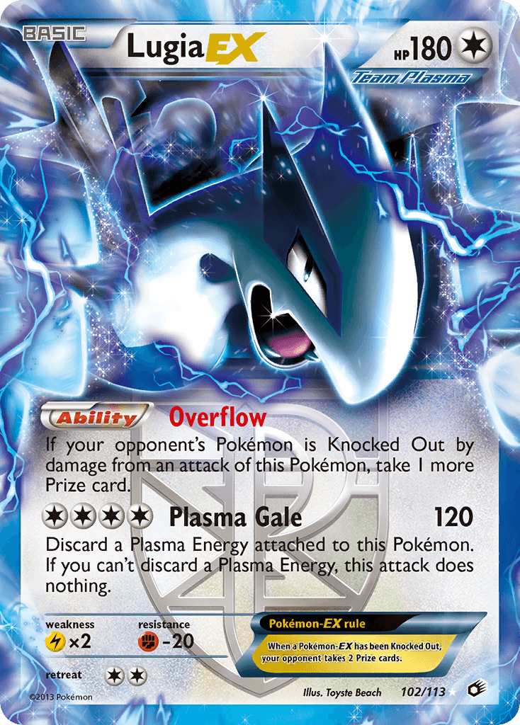 Lugia-EX Legendary Treasures card