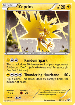 Zapdos Legendary Treasures card