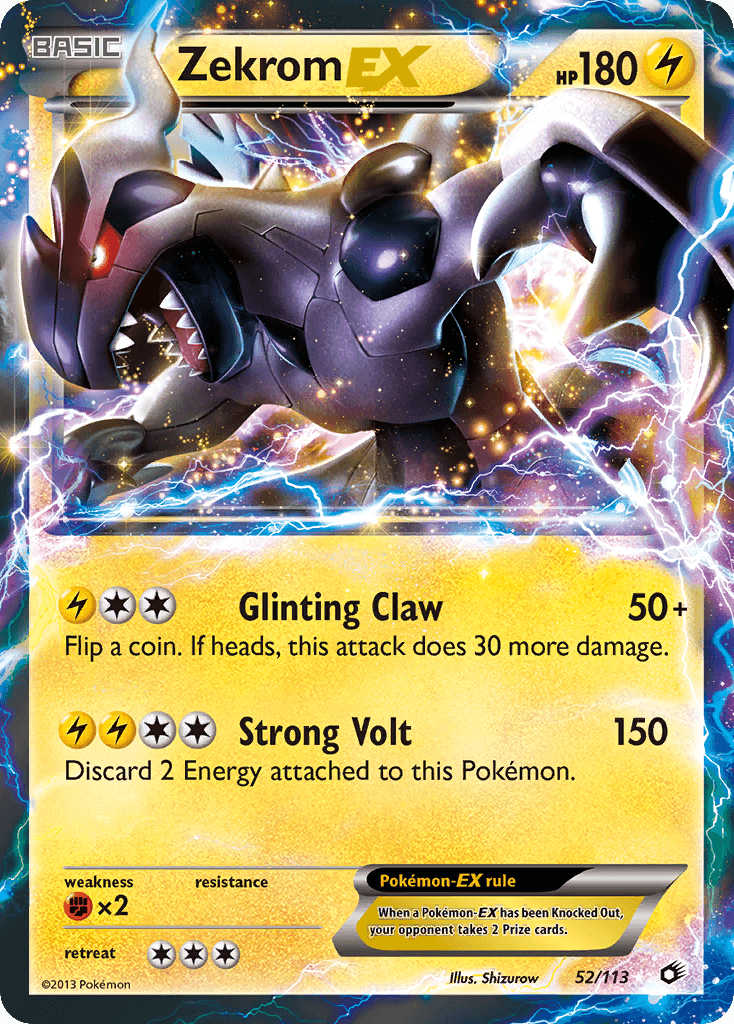 Zekrom-EX Legendary Treasures card