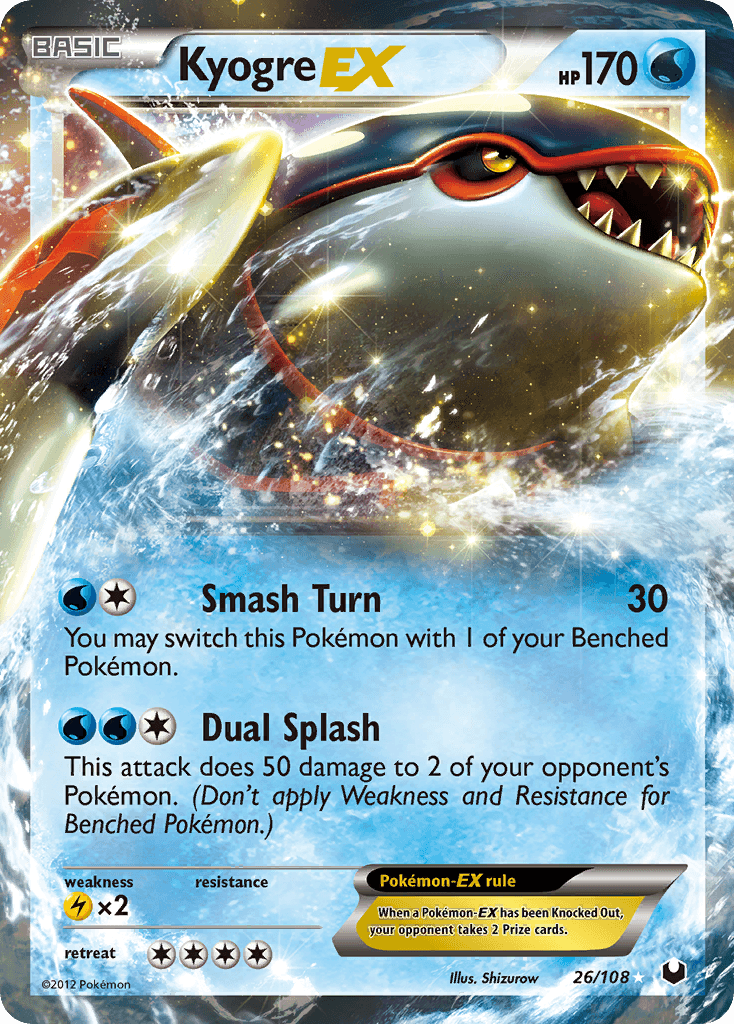 Kyogre-EX Dark Explorers card