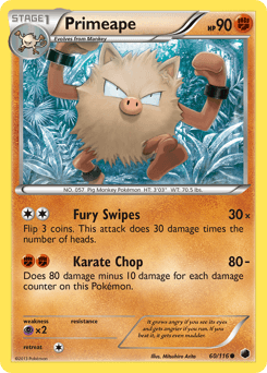 Primeape Plasma Freeze card