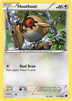 Hoothoot Plasma Freeze card