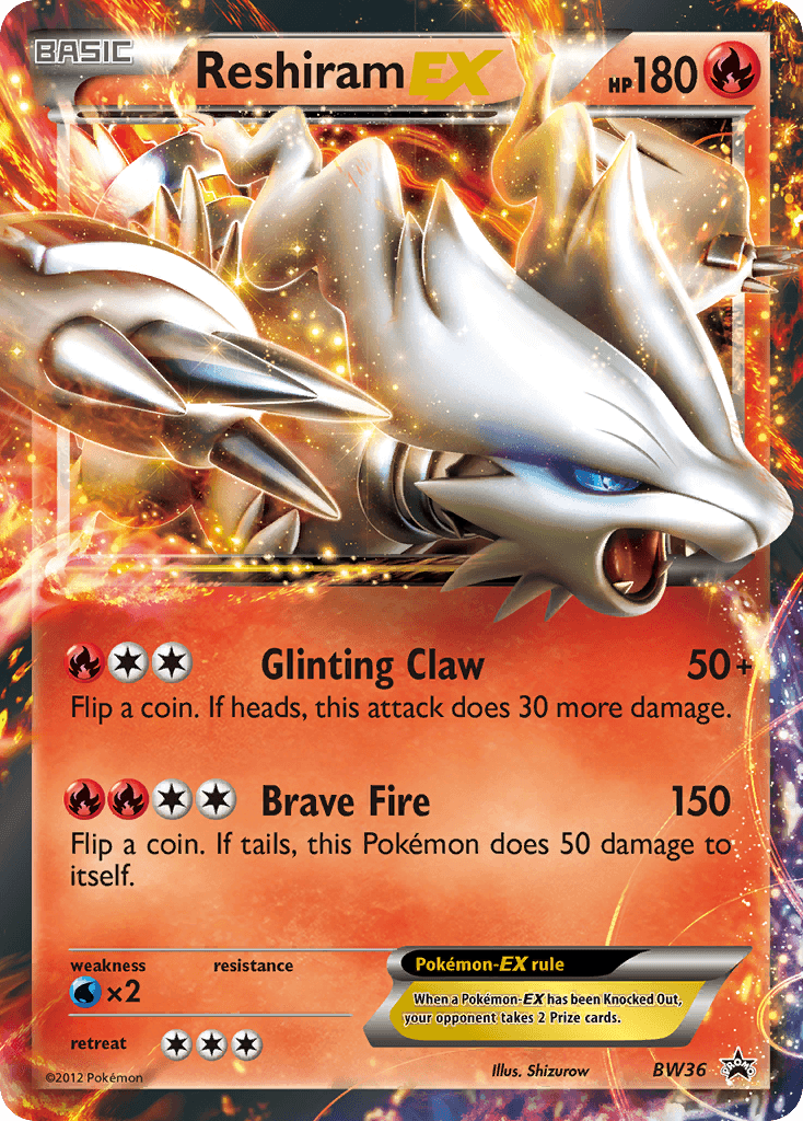 Reshiram-EX BW Black Star Promos card