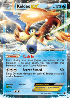 Keldeo-EX BW Black Star Promos card