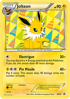 Jolteon BW Black Star Promos card