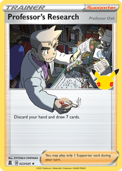Professor's Research (Professor Oak) Celebrations card