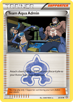 Team Aqua Admin Double Crisis card