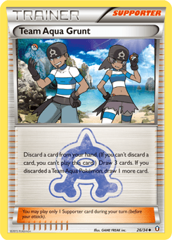 Team Aqua Grunt Double Crisis card
