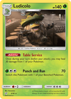 Ludicolo Detective Pikachu card