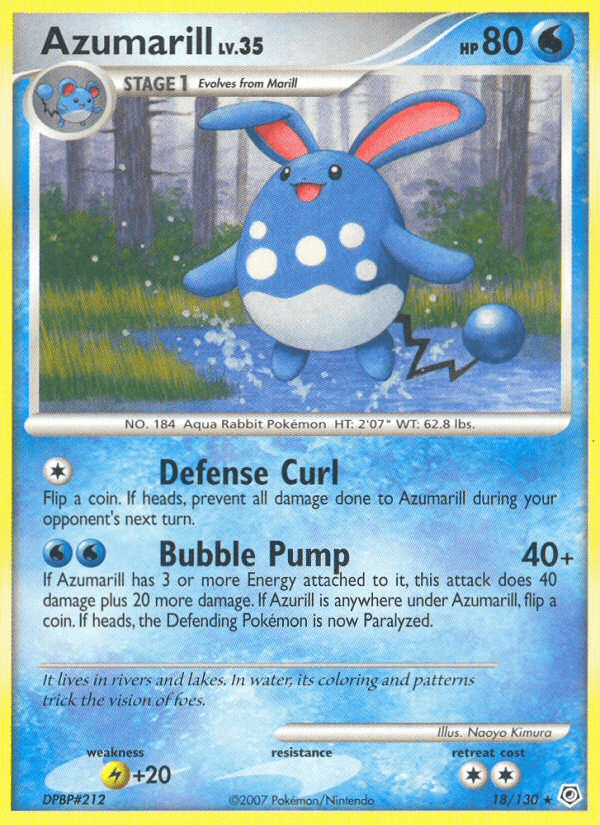 Azumarill Diamond & Pearl card