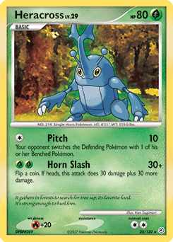 Heracross Diamond & Pearl card