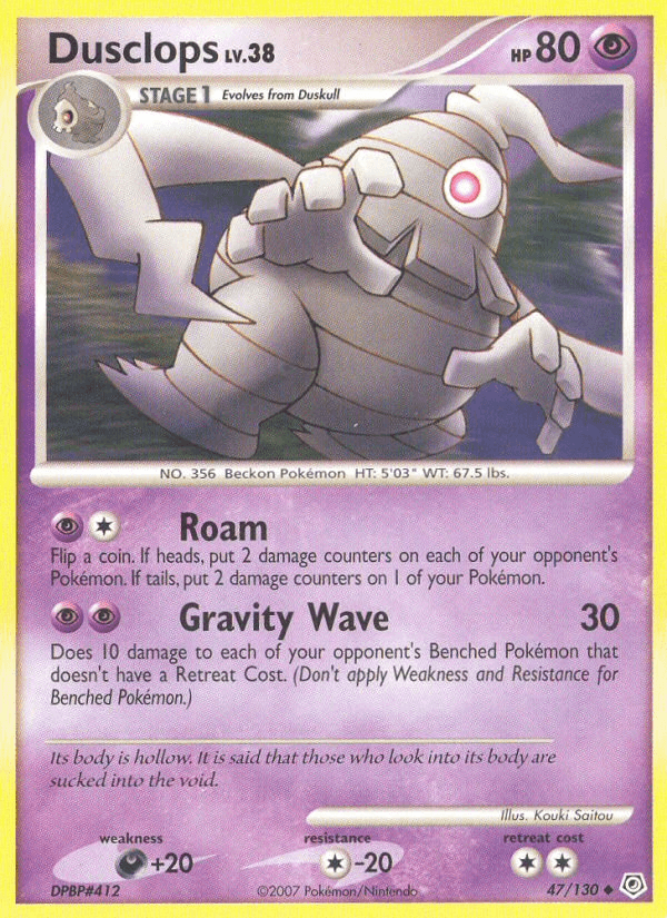 Dusclops Diamond & Pearl card