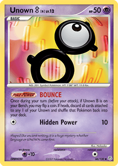 Unown [B] Diamond & Pearl card
