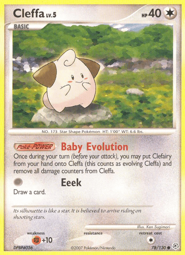Cleffa Diamond & Pearl card