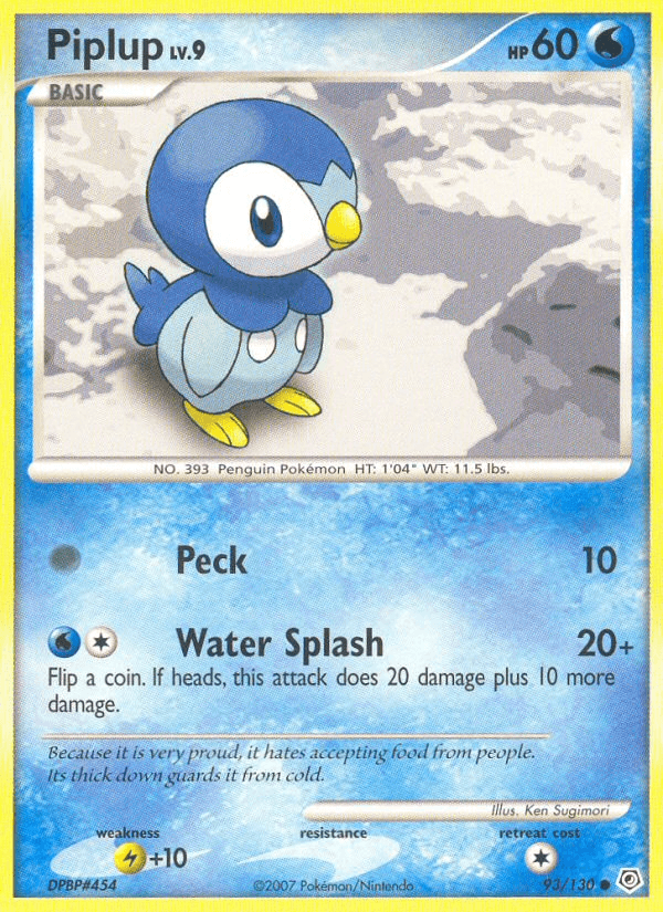 Piplup Diamond & Pearl card