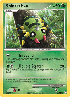 Spinarak Mysterious Treasures card