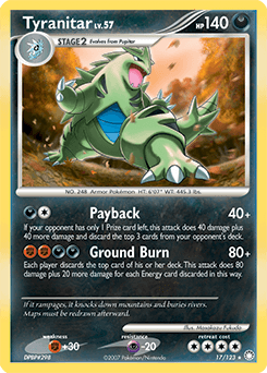 Tyranitar Mysterious Treasures card