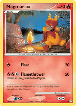 Magmar Mysterious Treasures card