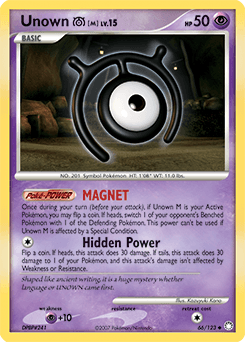 Unown [M] Mysterious Treasures card