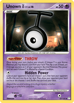 Unown [T] Mysterious Treasures card