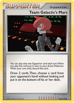 Team Galactic's Mars Secret Wonders card