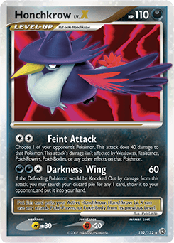Honchkrow LV.X Secret Wonders card