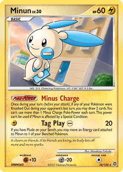Minun Secret Wonders card