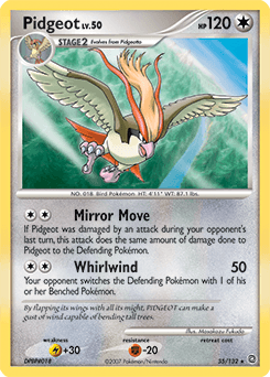 Pidgeot Secret Wonders card