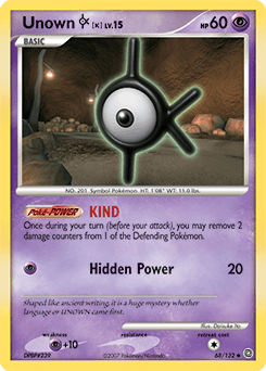 Unown [K] Secret Wonders card