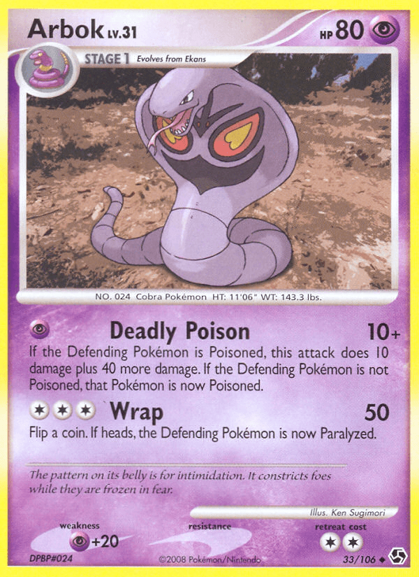 Arbok Great Encounters card