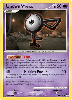 Unown [F] Great Encounters card