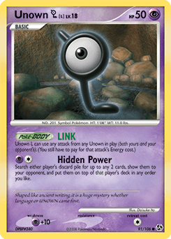 Unown [L] Great Encounters card