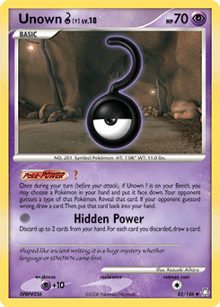 Unown [?] Legends Awakened card
