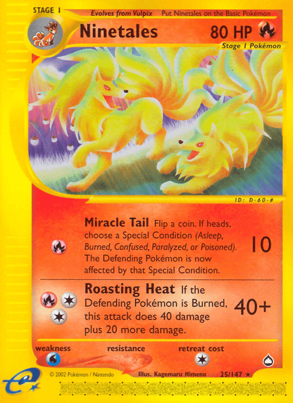 Ninetales Aquapolis card