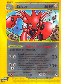 Scizor Aquapolis card